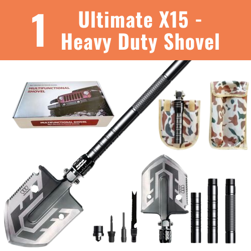 Ultimate X15 - Heavy Duty Multifunction (15-in-1) Shovel