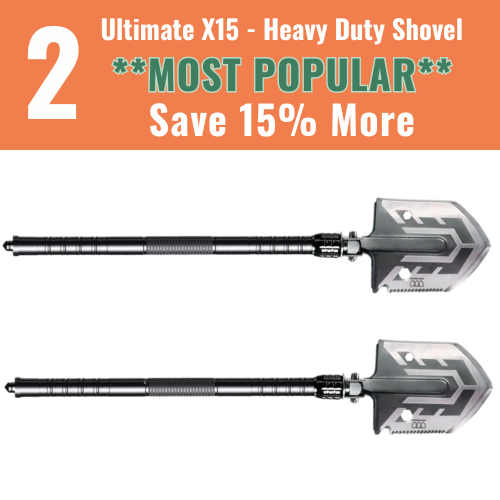 Ultimate X15 - Heavy Duty Multifunction (15-in-1) Shovel